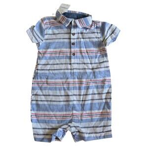 Gymboree Red, White, and Blue Striped Romper